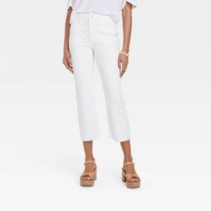 Target Universal Thread High-Rise Boot Cut Jeans White 4 Short